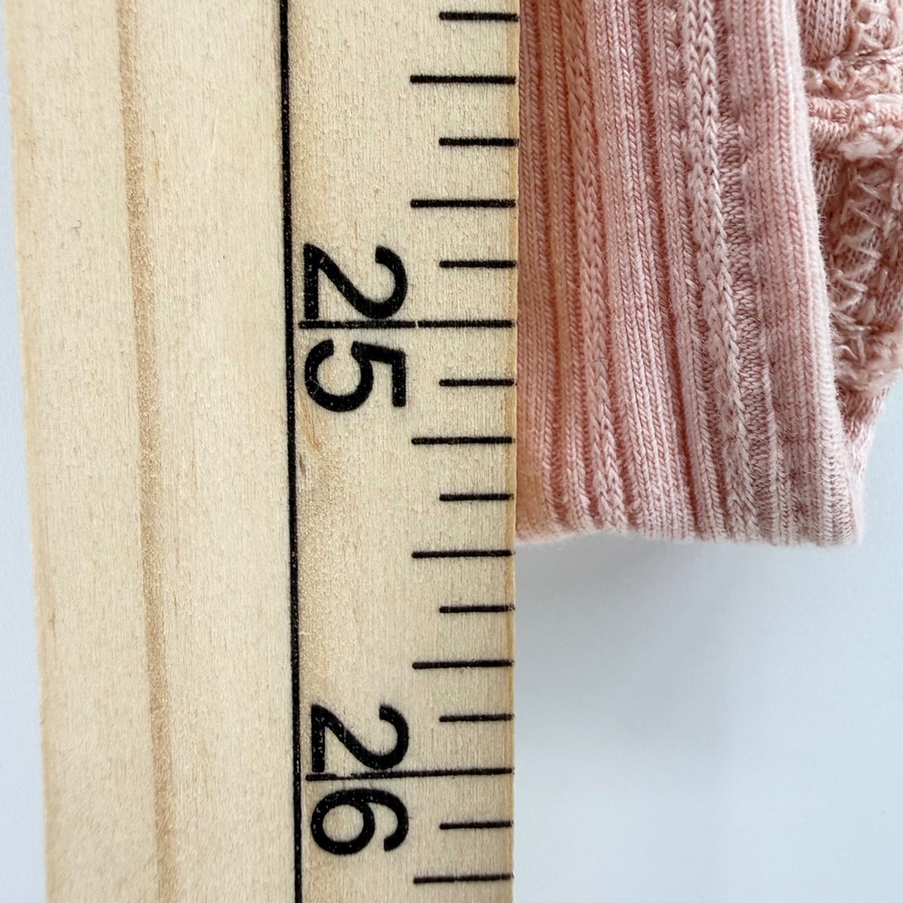 NWT Aerie Pink Long Sleeve Cross Front Ribbed Wrap Bodysuit Size Small - Picture 6 of 9